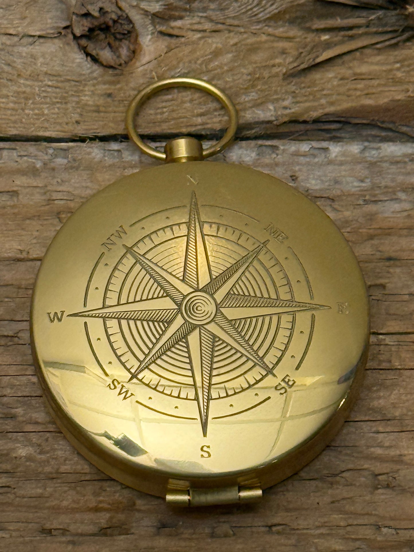 Custom Engraved Brass Compass – Navigate the Fight