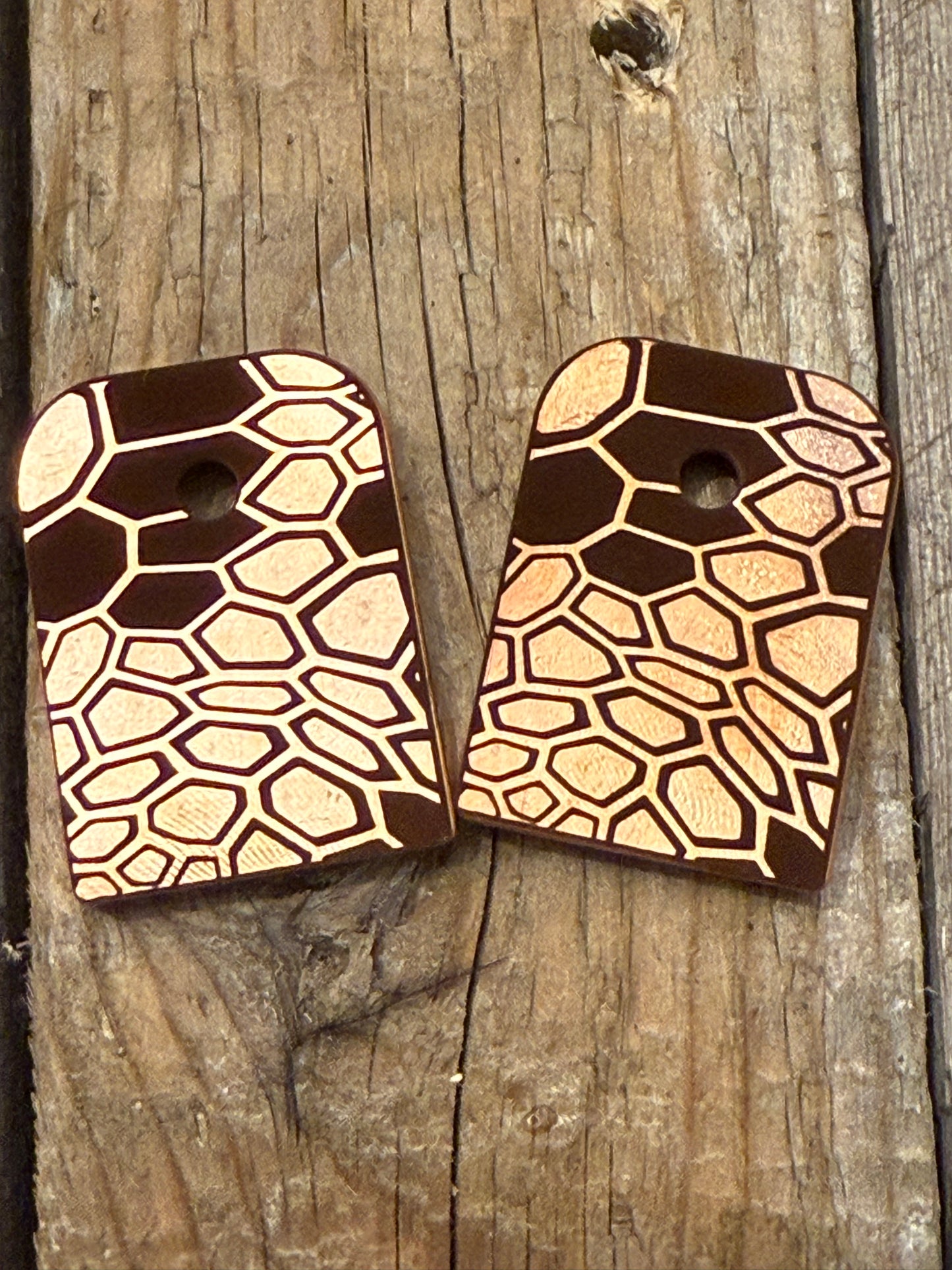 Pair of (2) Custom Engraved Kryptek Camo Glock Base Plates (Copper) – Stealth on Point