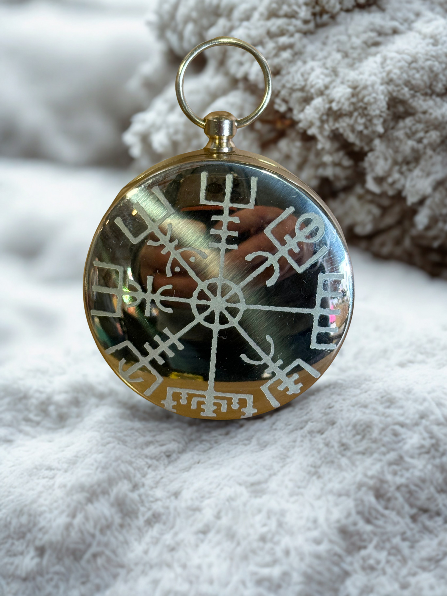 Vegvísir Rune Compass – Custom Engraved Norse Pathfinder