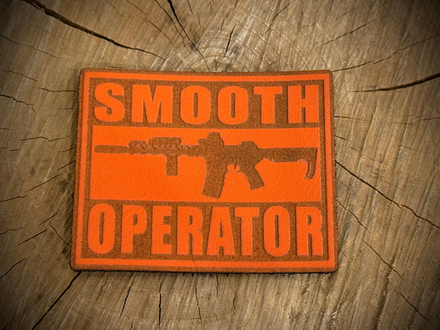 Smooth Operator Leatherette Morale Patch – Velcro-Backed Tactical Style