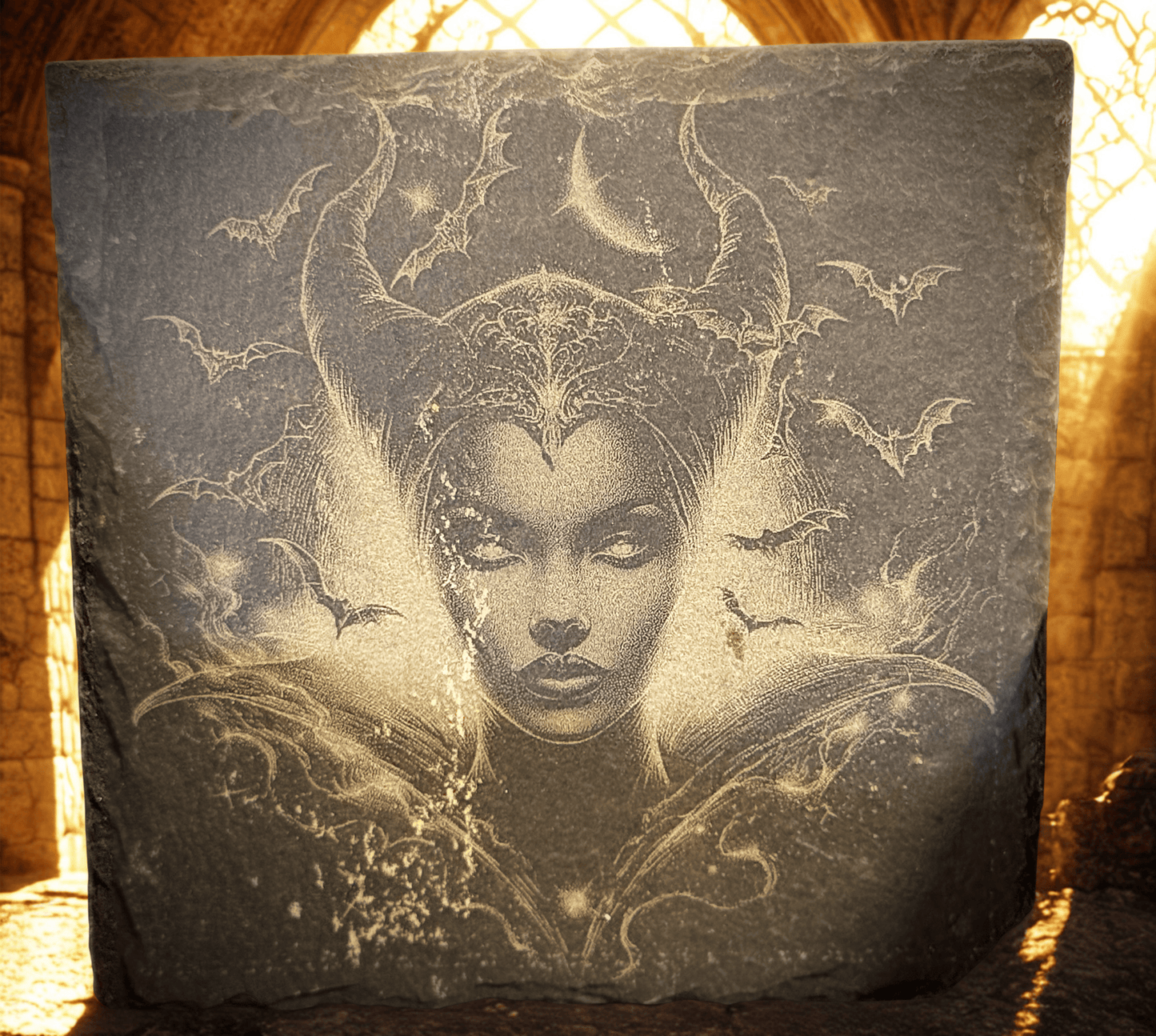 Queen Maleficent Slate Coaster – Mistress of the Night