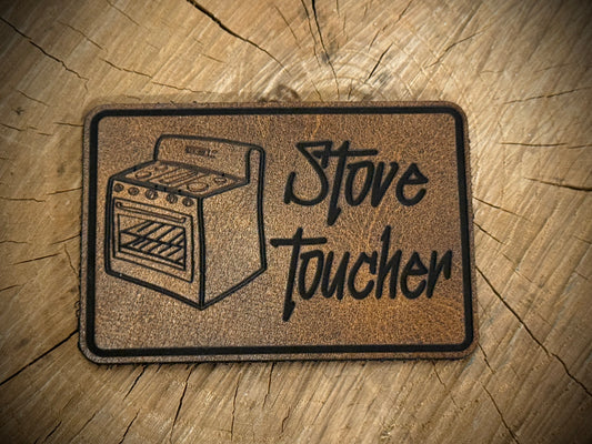 Stove Toucher Leatherette Morale Patch – Velcro-Backed Chaos Agent