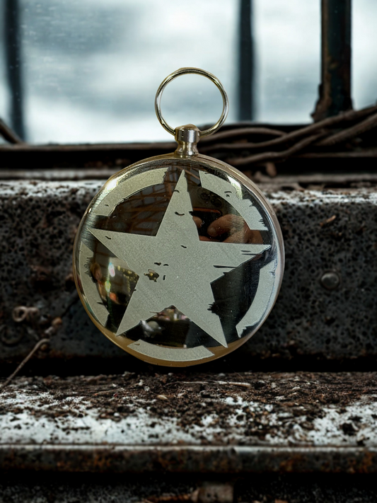 Willys Invasion Star Compass White– Custom Engraved Jeep Heritage